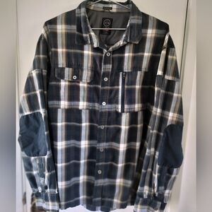 Wrangler ATG Organic Cotton Flannel Size 2x Regular Fit Blue